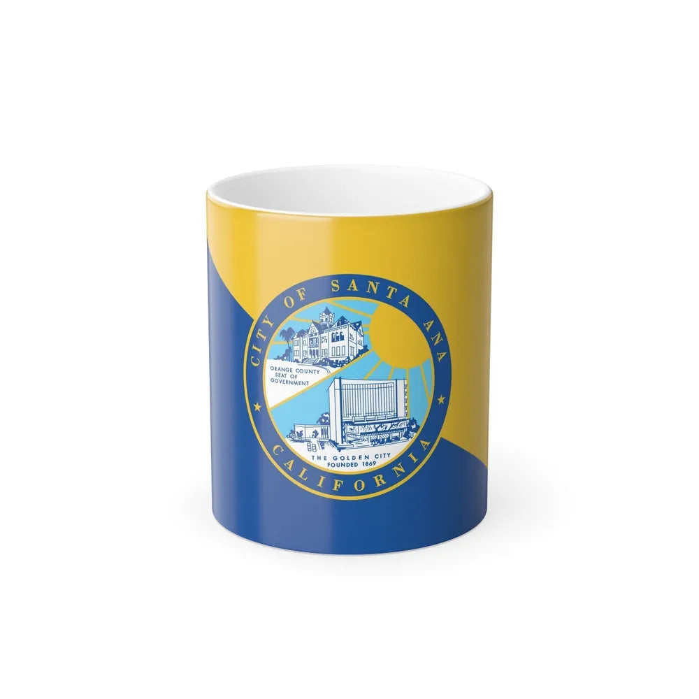Flag of Santa Ana, California - Color Changing Coffee Mug-11oz-Go Mug Yourself