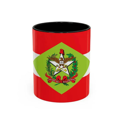 Flag of Santa Catarina Brazil - Accent Coffee Mug 11oz Black - Go Mug Yourself
