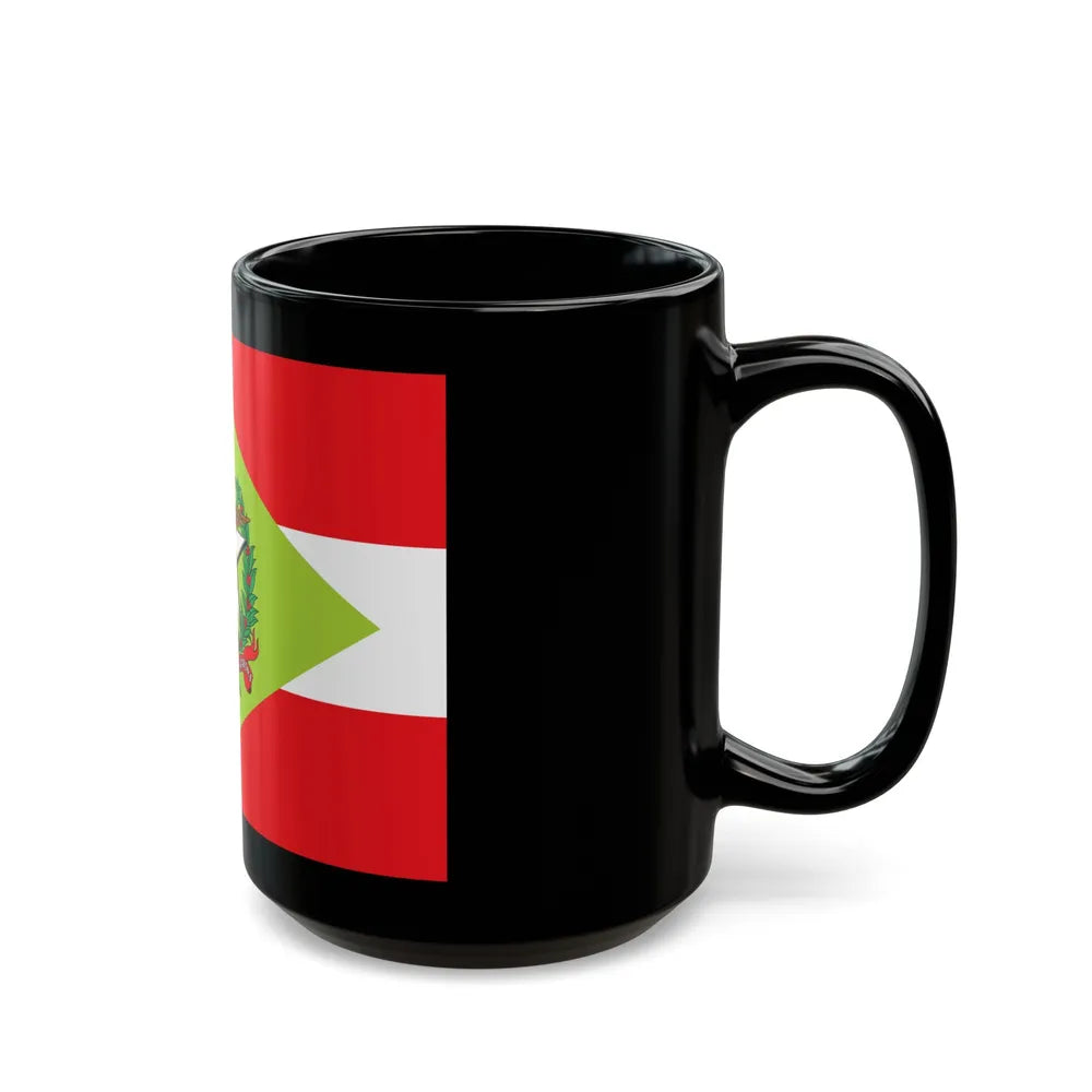 Flag of Santa Catarina Brazil - Black Coffee Mug-Go Mug Yourself