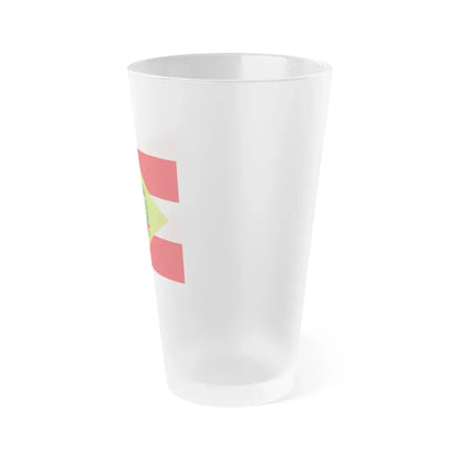 Flag of Santa Catarina Brazil - Frosted Pint Glass 16oz - Go Mug Yourself