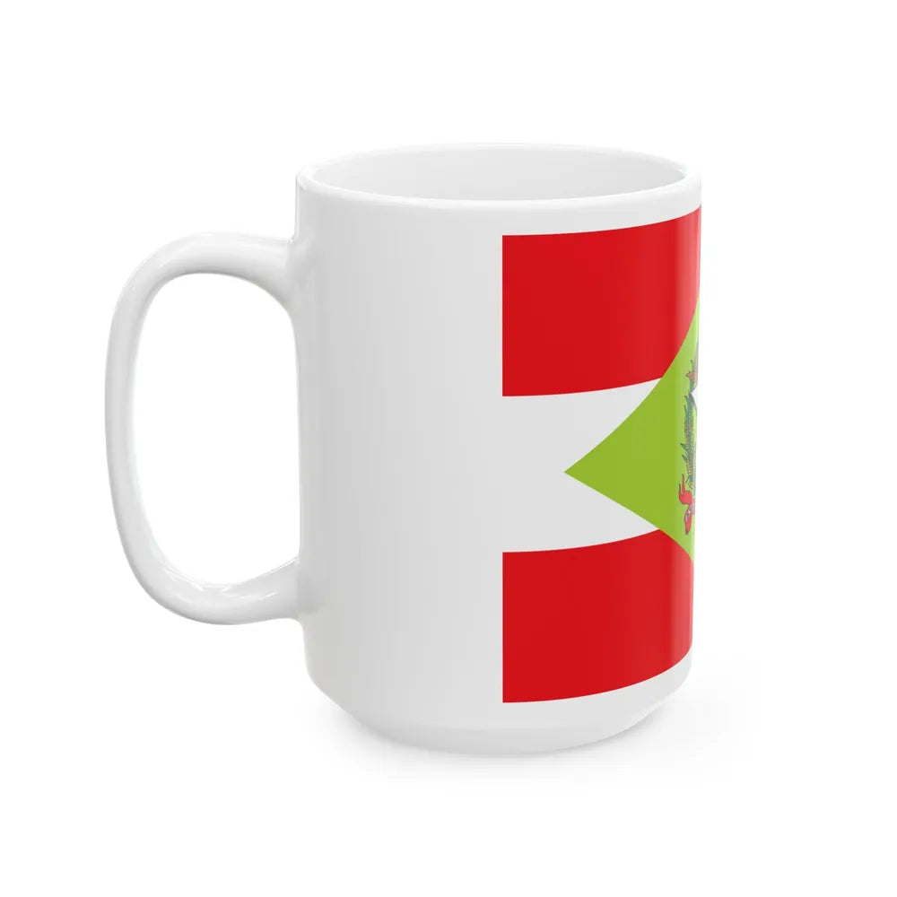 Flag of Santa Catarina Brazil - White Coffee Mug-Go Mug Yourself