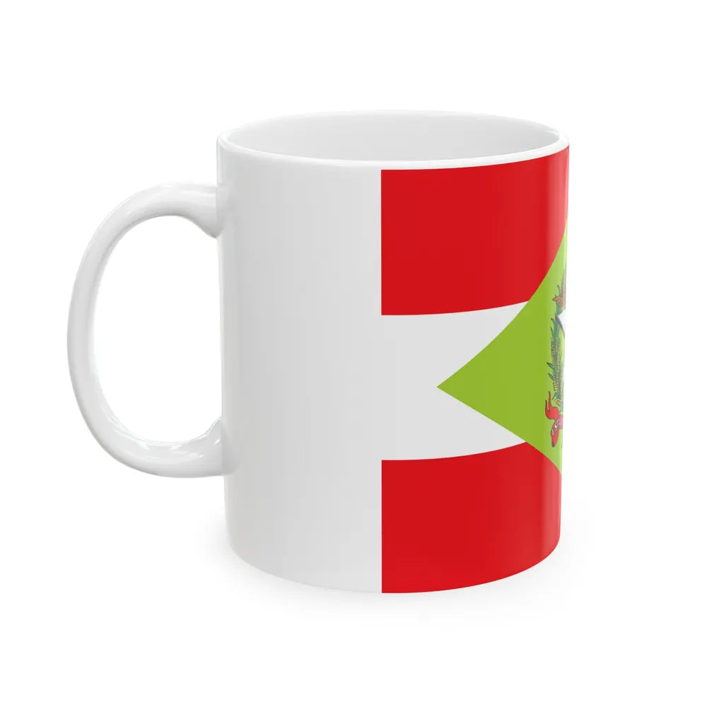 Flag of Santa Catarina Brazil - White Coffee Mug-Go Mug Yourself