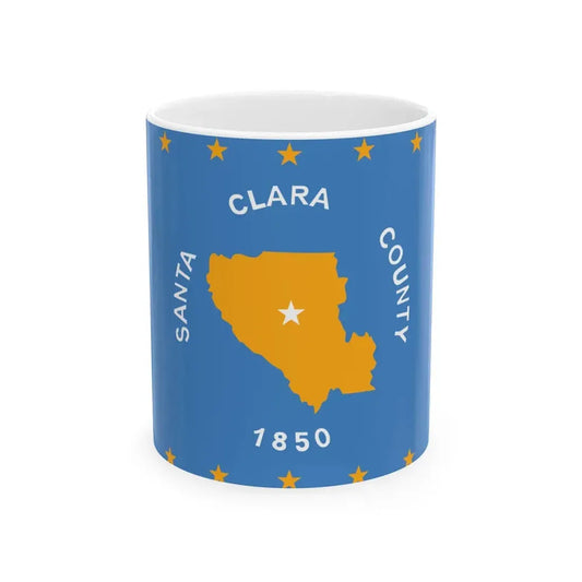 Flag of Santa Clara County California (United States) White Coffee Mug 11oz - Go Mug Yourself