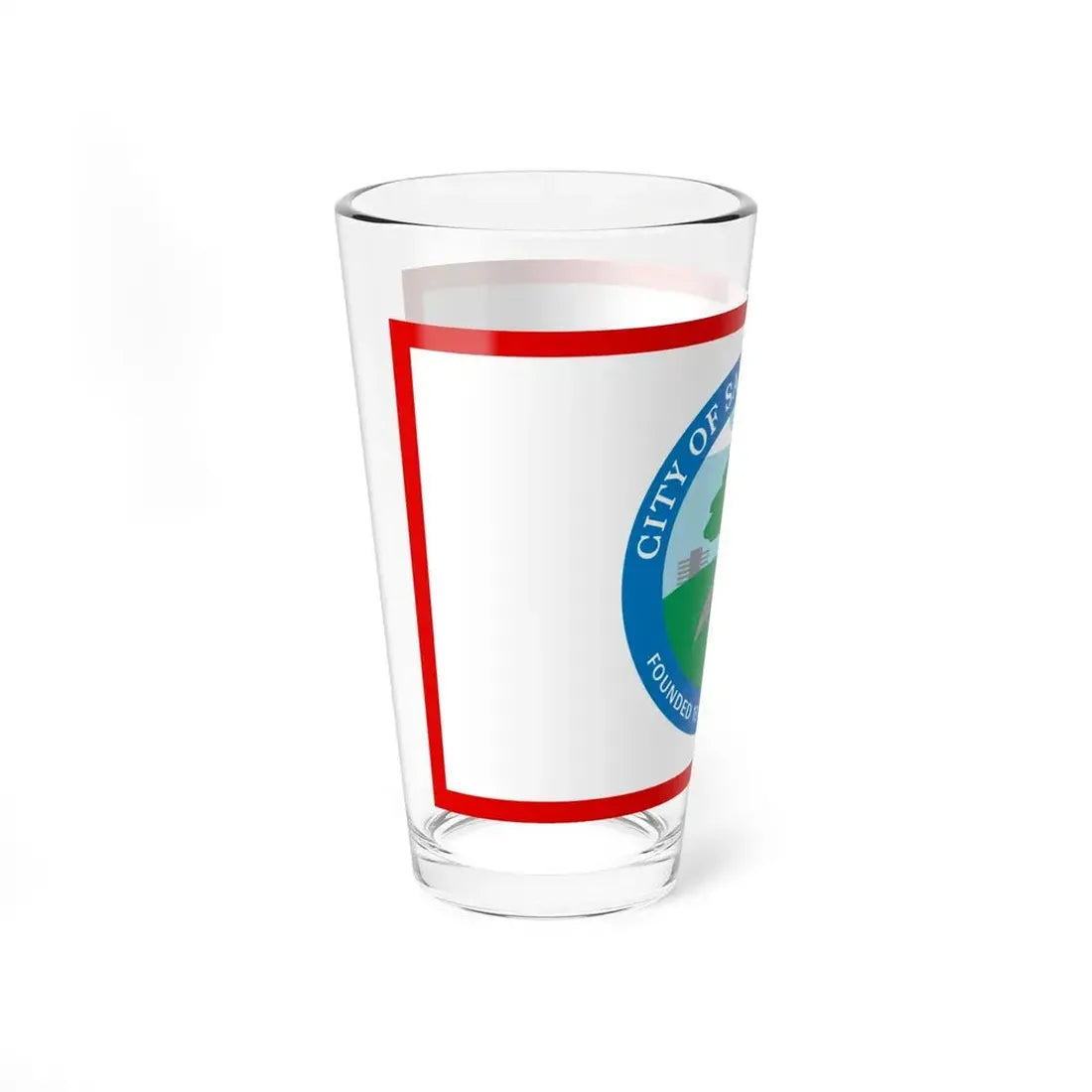 Flag of Santa Clarita, California - Pint Glass 16oz - Go Mug Yourself