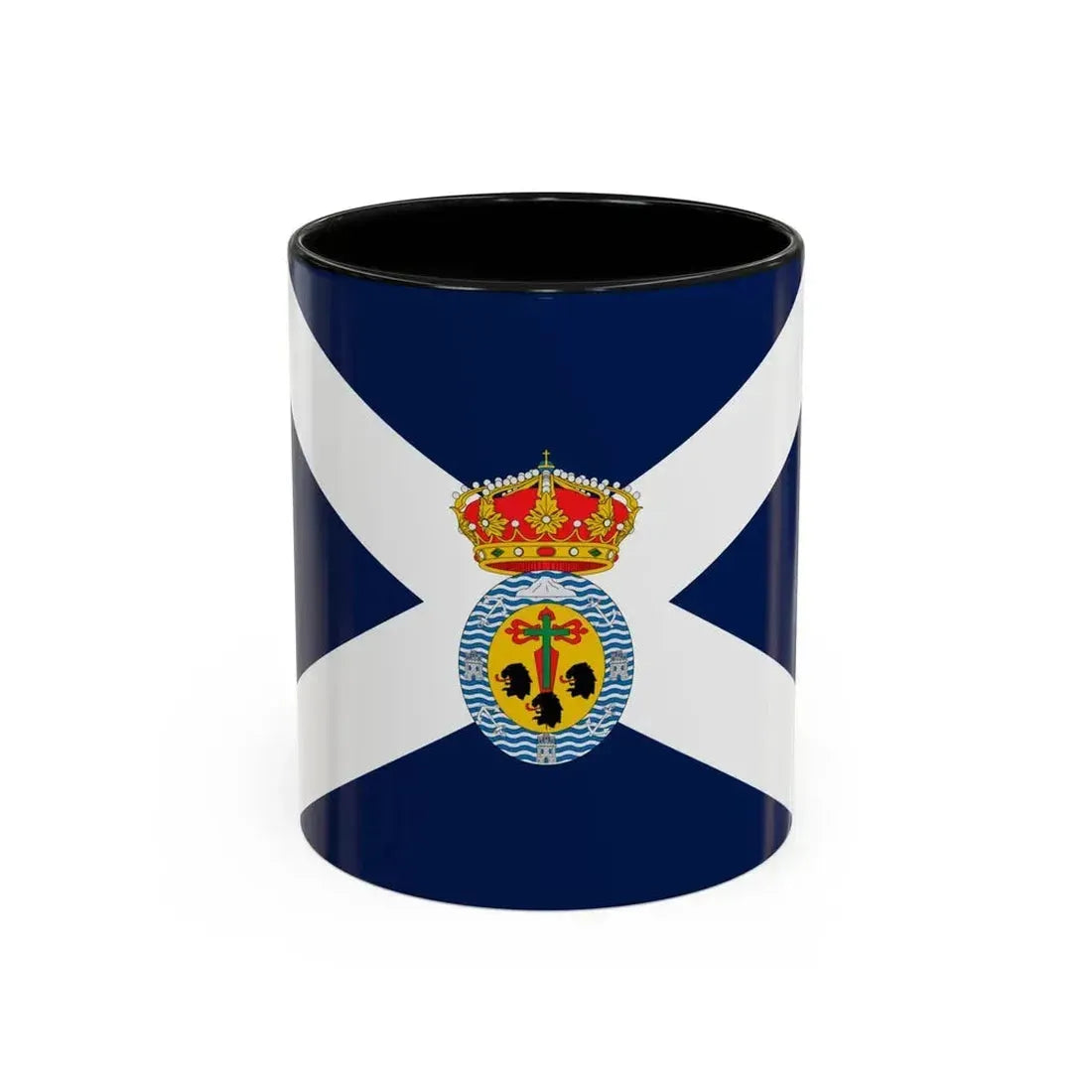 Flag of Santa Cruz de Tenerife Spain - Accent Coffee Mug 11oz Black - Go Mug Yourself