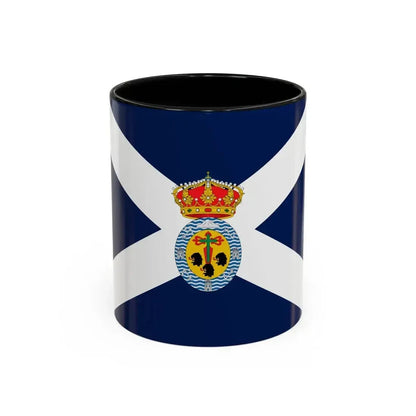 Flag of Santa Cruz de Tenerife Spain - Accent Coffee Mug 11oz Black - Go Mug Yourself