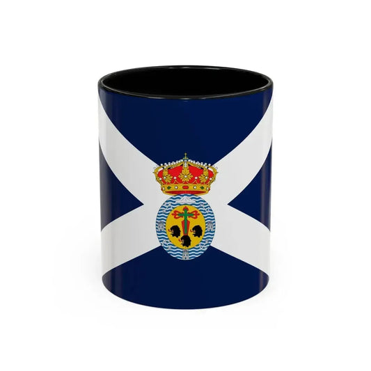 Flag of Santa Cruz de Tenerife Spain - Accent Coffee Mug 11oz Black - Go Mug Yourself