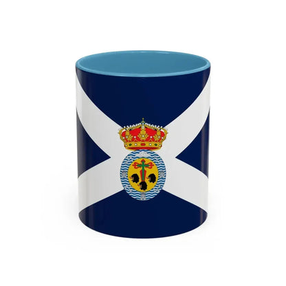 Flag of Santa Cruz de Tenerife Spain - Accent Coffee Mug 11oz Light Blue - Go Mug Yourself