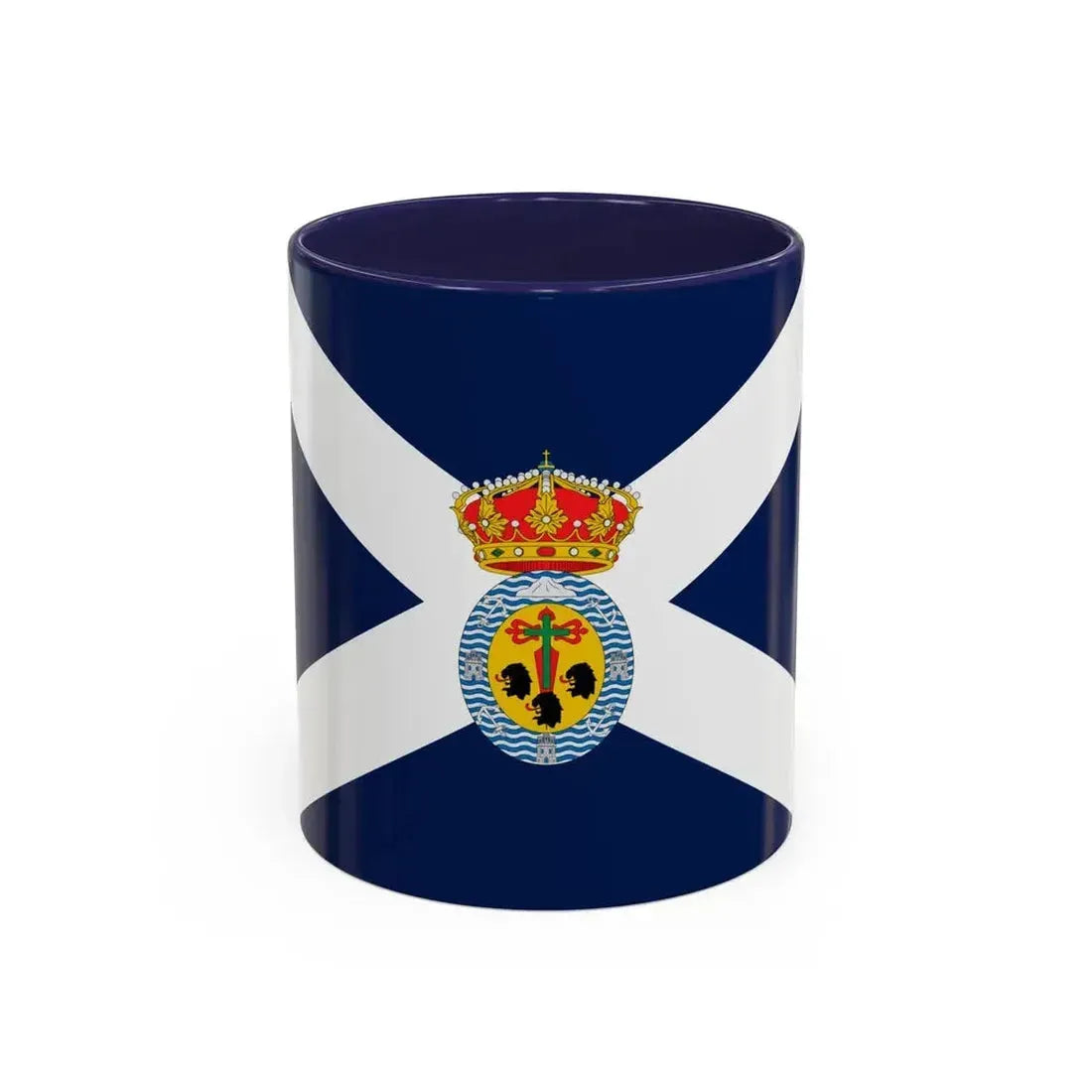 Flag of Santa Cruz de Tenerife Spain - Accent Coffee Mug 11oz Navy - Go Mug Yourself