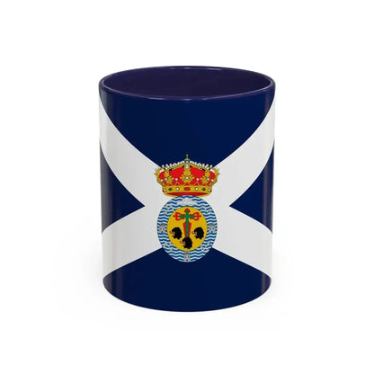 Flag of Santa Cruz de Tenerife Spain - Accent Coffee Mug 11oz Navy - Go Mug Yourself