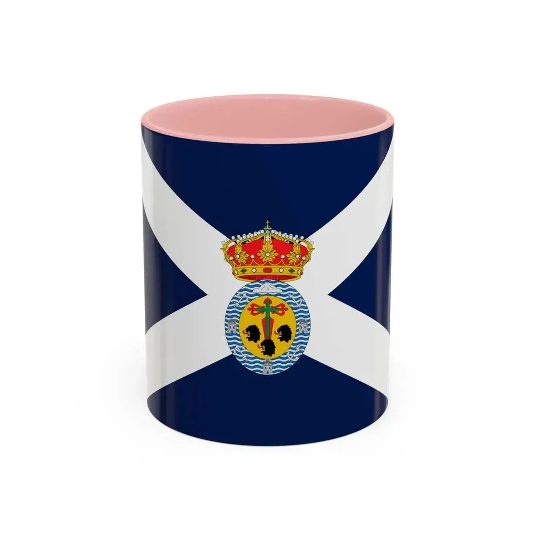 Flag of Santa Cruz de Tenerife Spain - Accent Coffee Mug 11oz Pink - Go Mug Yourself