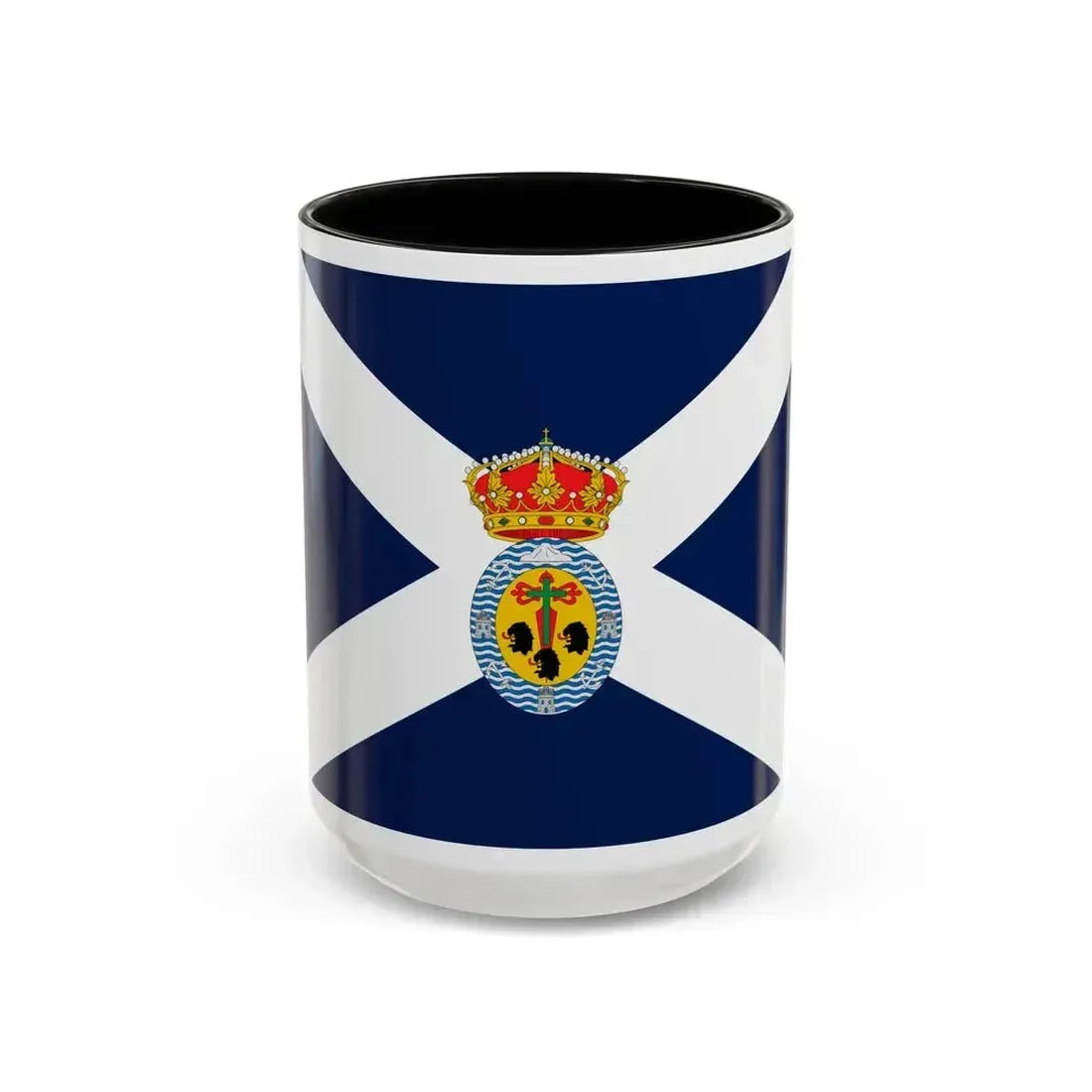 Flag of Santa Cruz de Tenerife Spain - Accent Coffee Mug 15oz Black - Go Mug Yourself
