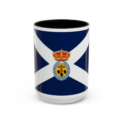 Flag of Santa Cruz de Tenerife Spain - Accent Coffee Mug 15oz Black - Go Mug Yourself