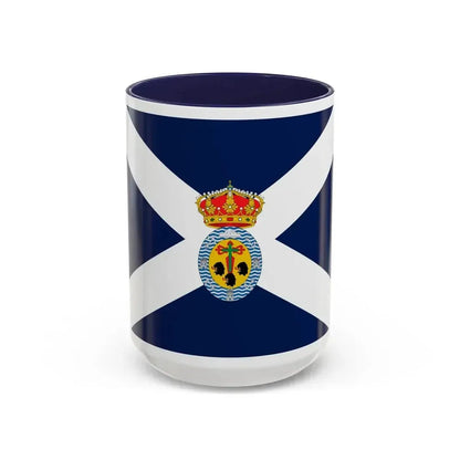 Flag of Santa Cruz de Tenerife Spain - Accent Coffee Mug 15oz Navy - Go Mug Yourself