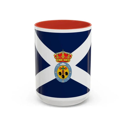 Flag of Santa Cruz de Tenerife Spain - Accent Coffee Mug 15oz Red - Go Mug Yourself