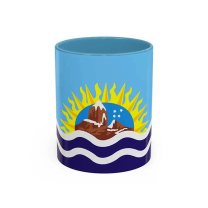 Flag of Santa Cruz Province Argentina - Accent Coffee Mug 11oz Light Blue - Go Mug Yourself