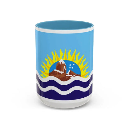 Flag of Santa Cruz Province Argentina - Accent Coffee Mug 15oz Light Blue - Go Mug Yourself