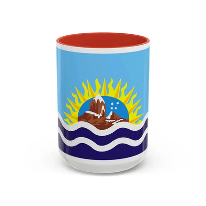 Flag of Santa Cruz Province Argentina - Accent Coffee Mug 15oz Red - Go Mug Yourself