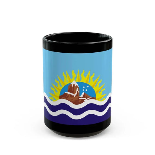 Flag of Santa Cruz Province Argentina - Black Coffee Mug 15oz - Go Mug Yourself