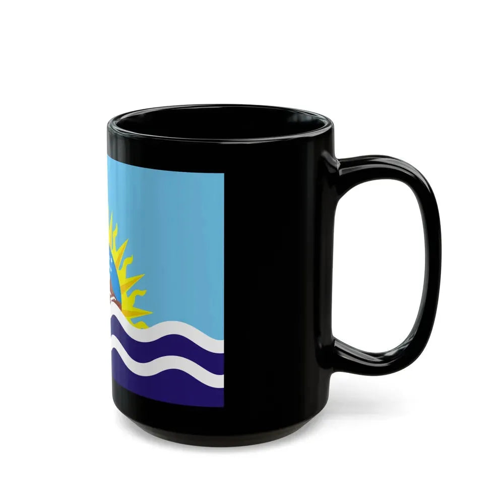 Flag of Santa Cruz Province Argentina - Black Coffee Mug - Go Mug Yourself