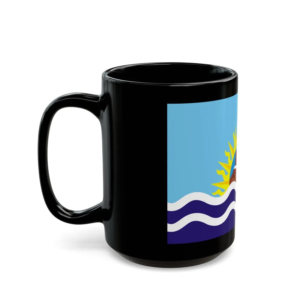 Flag of Santa Cruz Province Argentina - Black Coffee Mug-Go Mug Yourself