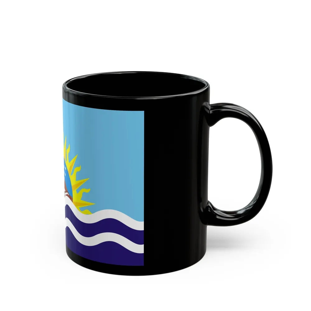 Flag of Santa Cruz Province Argentina - Black Coffee Mug-Go Mug Yourself