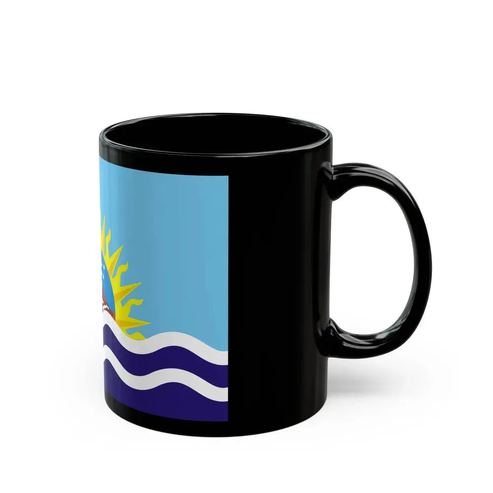Flag of Santa Cruz Province Argentina - Black Coffee Mug - Go Mug Yourself