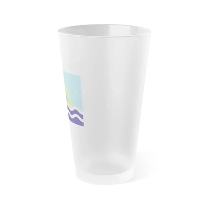 Flag of Santa Cruz Province Argentina - Frosted Pint Glass 16oz - Go Mug Yourself