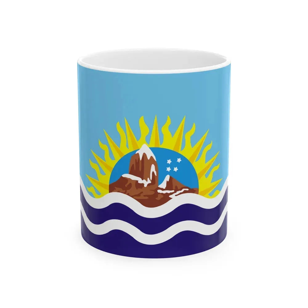 Flag of Santa Cruz Province Argentina - White Coffee Mug 11oz - Go Mug Yourself
