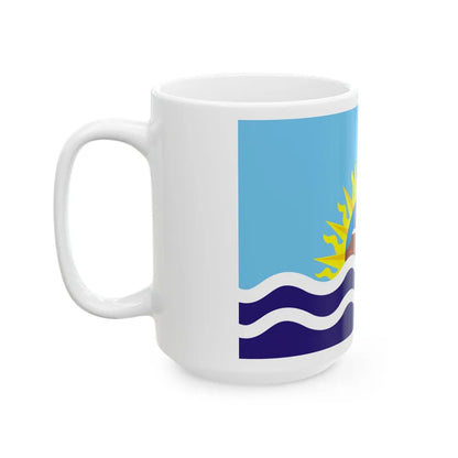 Flag of Santa Cruz Province Argentina - White Coffee Mug-Go Mug Yourself