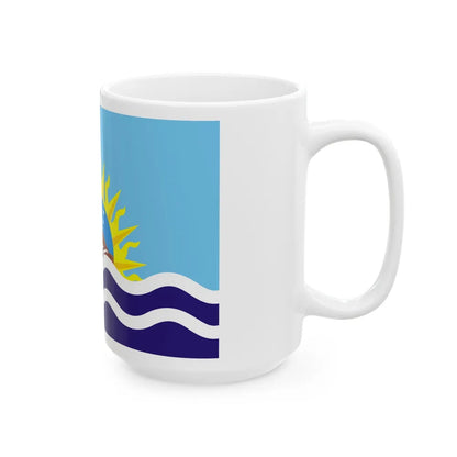 Flag of Santa Cruz Province Argentina - White Coffee Mug-Go Mug Yourself