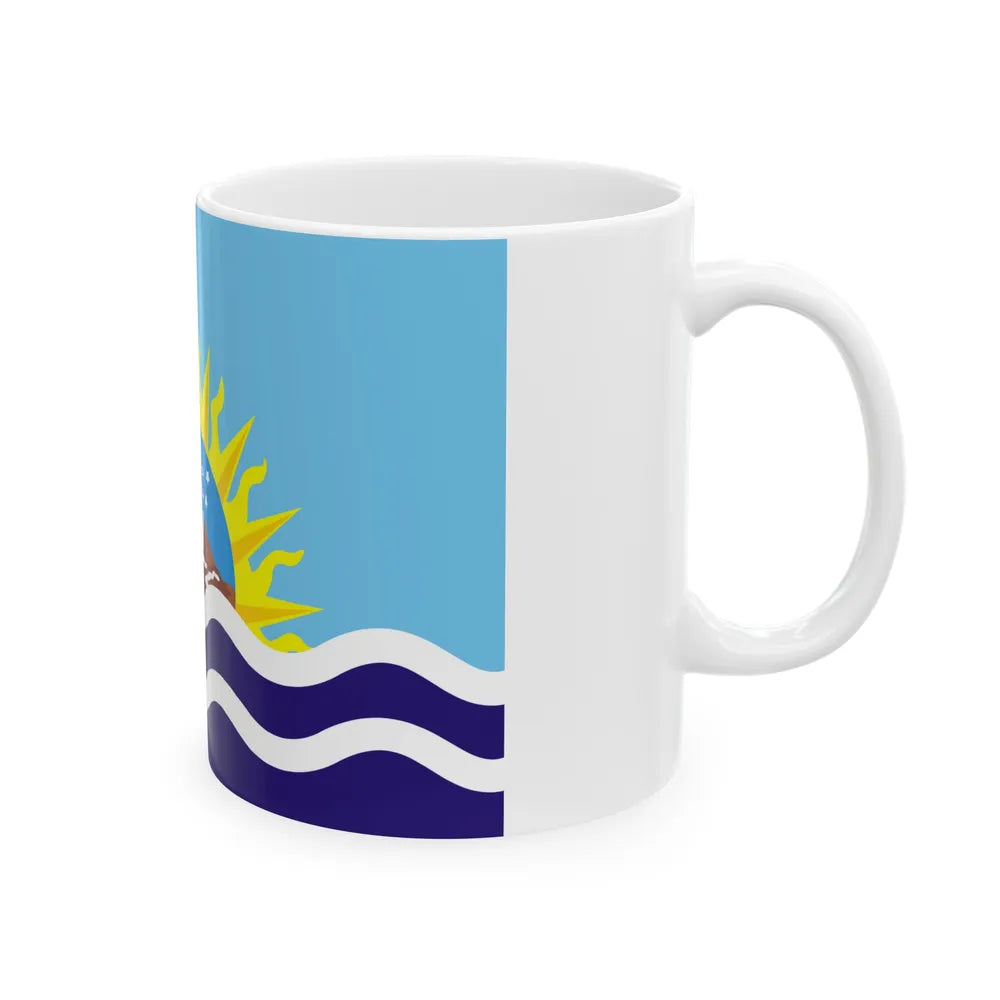 Flag of Santa Cruz Province Argentina - White Coffee Mug-Go Mug Yourself