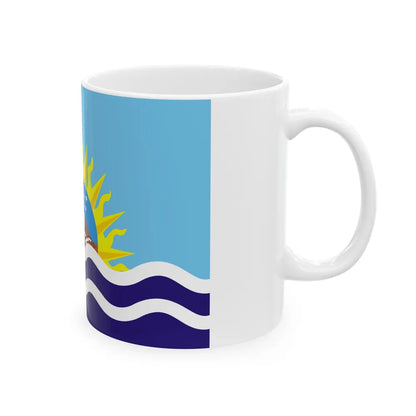 Flag of Santa Cruz Province Argentina - White Coffee Mug-Go Mug Yourself