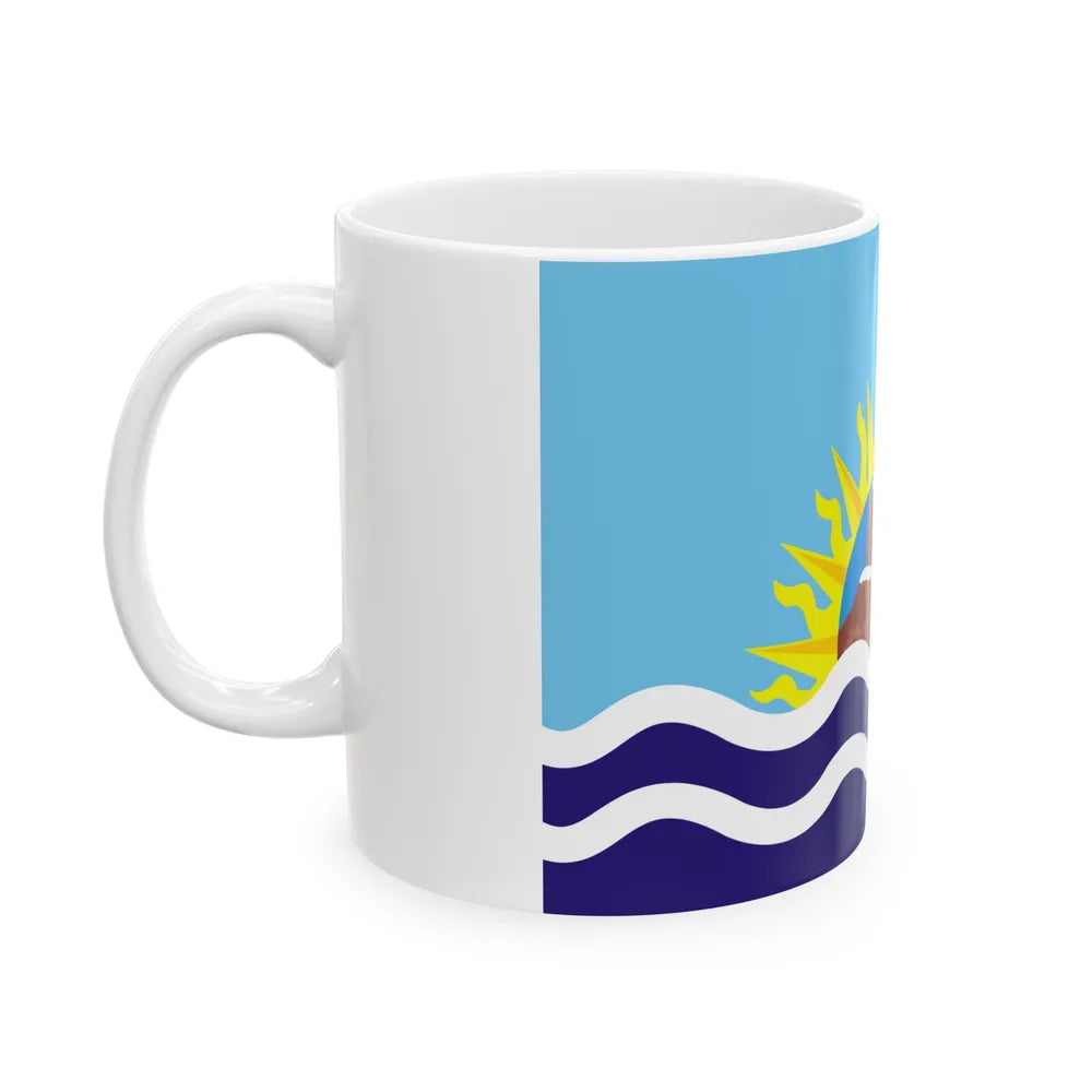 Flag of Santa Cruz Province Argentina - White Coffee Mug-Go Mug Yourself