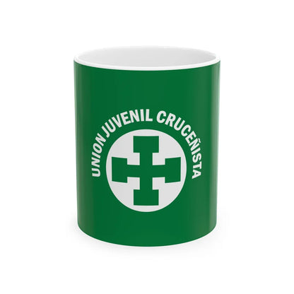 Flag of Santa Cruz Youth Union (Bolivia) White Coffee Mug 11oz - Go Mug Yourself