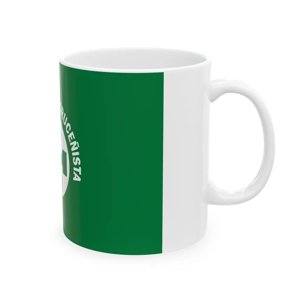 Flag of Santa Cruz Youth Union (Bolivia) White Coffee Mug - Go Mug Yourself