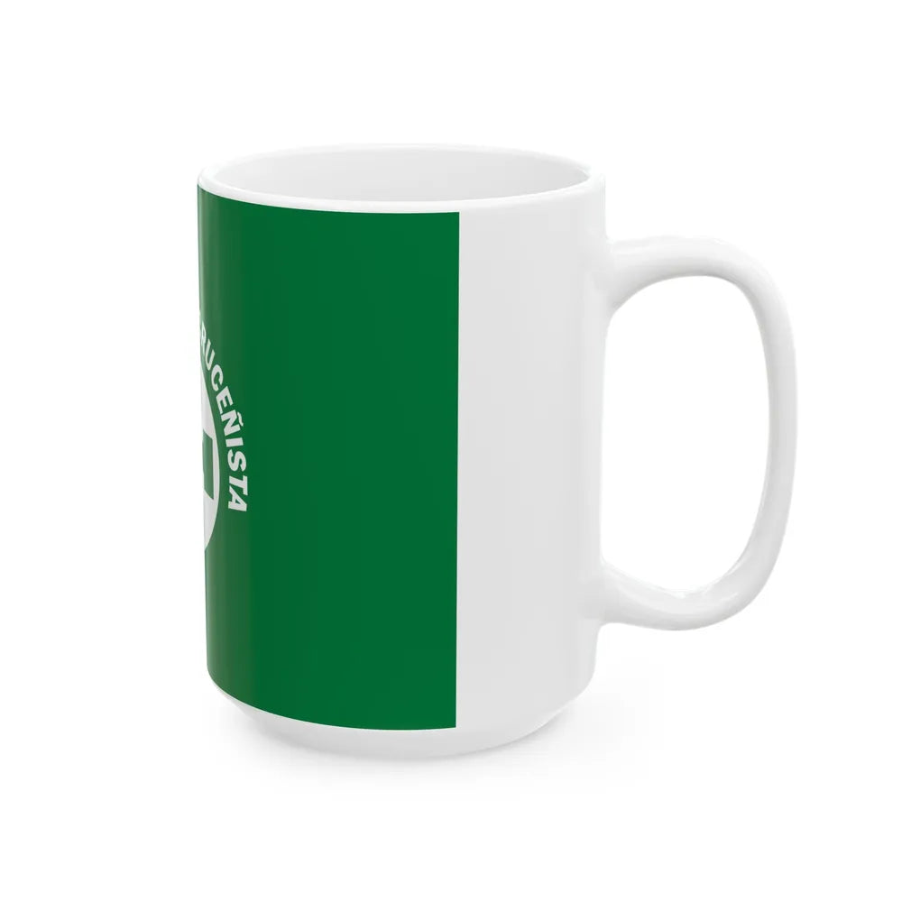 Flag of Santa Cruz Youth Union (Bolivia) White Coffee Mug - Go Mug Yourself