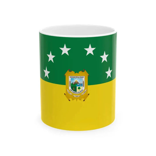Flag of Santa Elena - Ecuador (Ecuador) White Coffee Mug 11oz - Go Mug Yourself