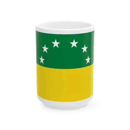 Flag of Santa Elena Ecuador (Ecuador) White Coffee Mug 15oz - Go Mug Yourself