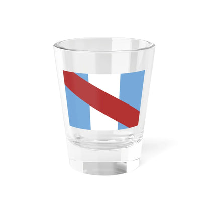 Flag of Santa Fe 1815-1821 (Argentina) Shot Glass 1.5oz 1.5oz - Go Mug Yourself