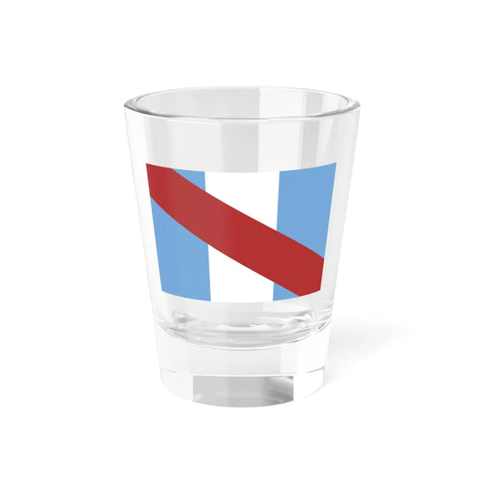 Flag of Santa Fe 1815-1821 (Argentina) Shot Glass 1.5oz 1.5oz - Go Mug Yourself