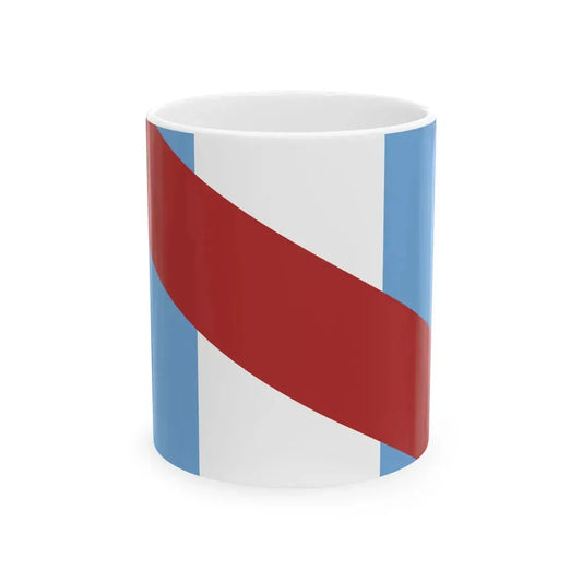 Flag of Santa Fe 1815-1821 (Argentina) White Coffee Mug 11oz - Go Mug Yourself