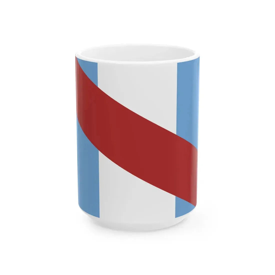 Flag of Santa Fe 1815-1821 (Argentina) White Coffee Mug 15oz - Go Mug Yourself