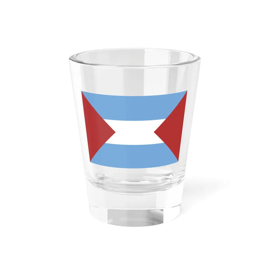 Flag of Santa Fe 1825 (Argentina) Shot Glass 1.5oz 1.5oz - Go Mug Yourself