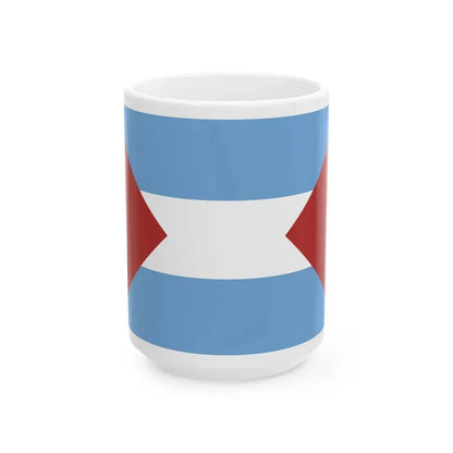 Flag of Santa Fe 1825 (Argentina) White Coffee Mug 15oz - Go Mug Yourself