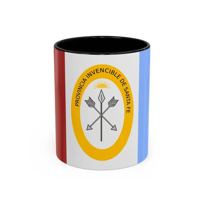 Flag of Santa Fe Province Argentina - Accent Coffee Mug 11oz Black - Go Mug Yourself