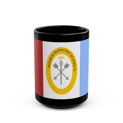 Flag of Santa Fe Province Argentina - Black Coffee Mug-15oz-Go Mug Yourself