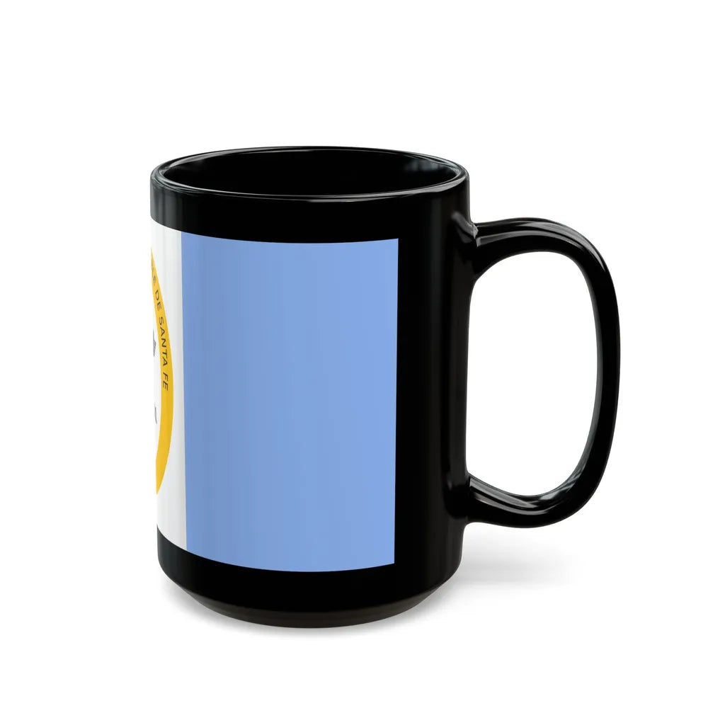 Flag of Santa Fe Province Argentina - Black Coffee Mug-Go Mug Yourself