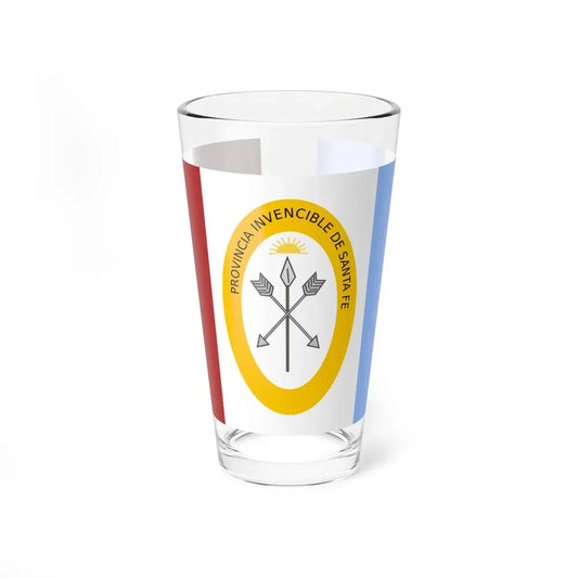 Flag of Santa Fe Province Argentina - Pint Glass 16oz 16oz - Go Mug Yourself
