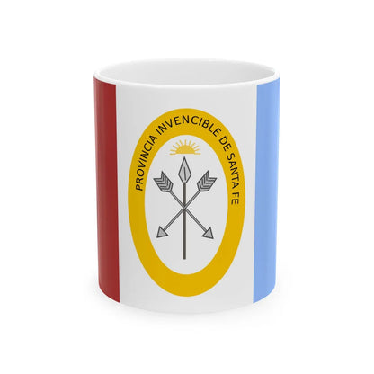Flag of Santa Fe Province Argentina - White Coffee Mug 11oz - Go Mug Yourself
